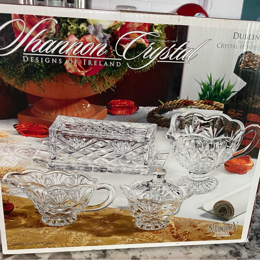 Shannon Crystal 6 Piece Hostess Set